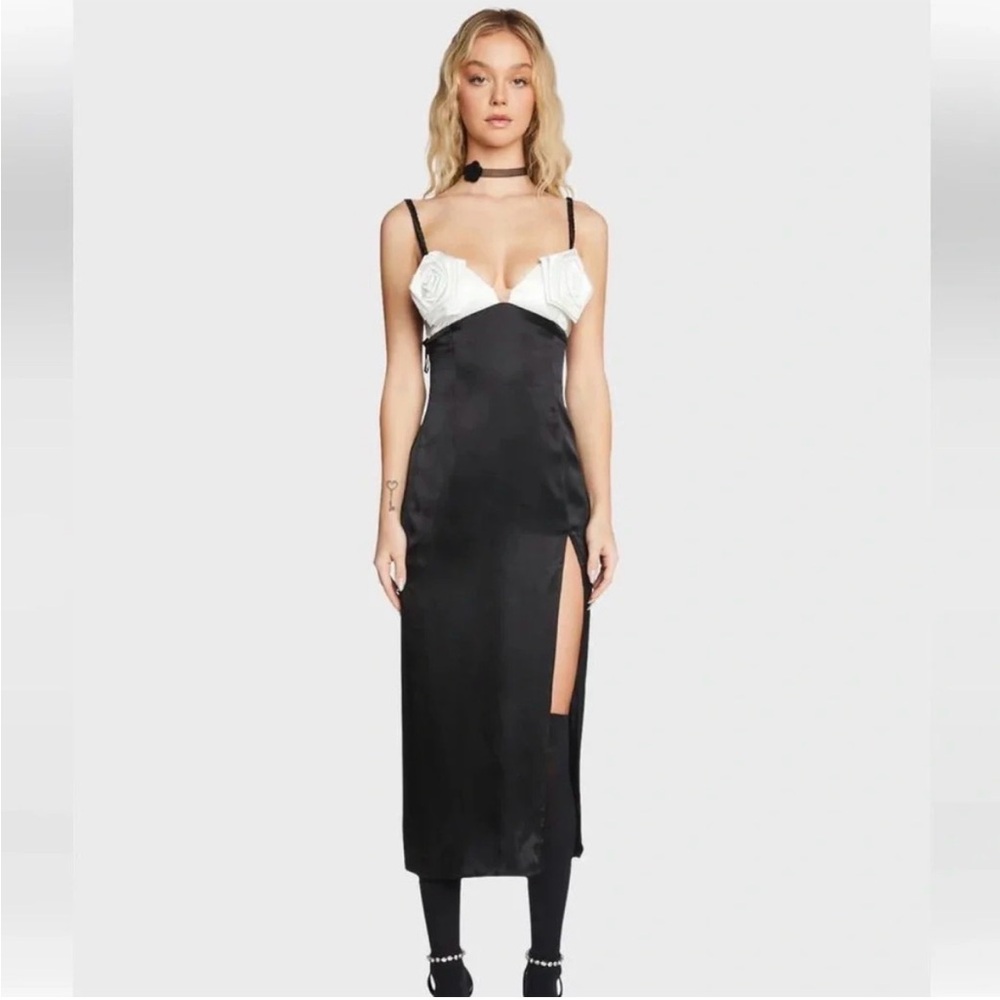 For Love And Lemons Black and White Midi Dress